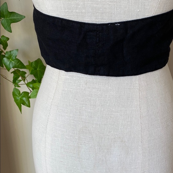 Zara Brown Stylish Linen Halter Top - Picture 4 of 6